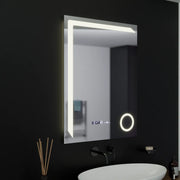 Rectangular LED Mirror, 60x80cm, Precision MotionGlow Marcello, De-fogging System, Clock & Thermometer, Cosmetic Magnifier, Dimable Mirrors Marcello Default Title Alessandro Design