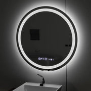 Round LED Mirror, Diameter 50cm, Celeste MotionGlow Marcello, De-fogging System, Clock & Thermometer, Dimmable, Warm Neutral Cold Light 3000K/4000K/6000K Marcello Mirrors Default Title Alessandro Design