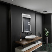 Rectangular LED Mirror, 50x70cm, Eclat MotionGlow Marcello, De-fogging System, Clock & Thermometer, Cosmetic Magnifier, Dimable Marcello Mirrors Default Title Alessandro Design