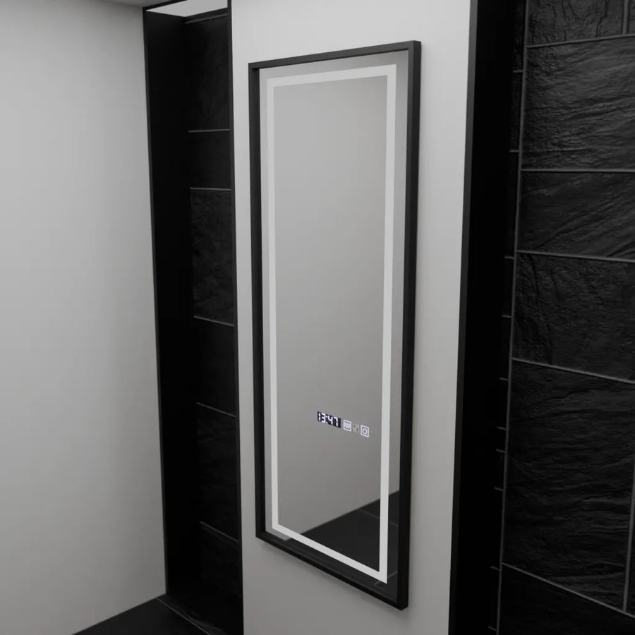 Rectangle LED Mirror, 60x150cm, Bianca Marcello Radar Sensor, De-fogging System, Clock & Thermometer, Dimabila, Dressing Couture Dressing Mirrors Default Title Alessandro Design