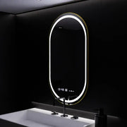 Oval LED mirror, 50x80cm, Roven Marcello MotionGlow sensor, De-fogging system, Clock & Thermometer, Dimable Mirrors Marcello Default Title Alessandro Design