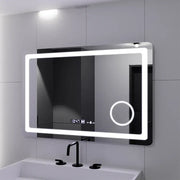 Rectangular LED Mirror, 90x60cm, Souverain MotionGlow Marcello, De-fogging System, Clock & Thermometer, Cosmetic Magnifier, Dimable Marcello Mirrors Default Title Alessandro Design