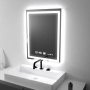 Rectangular LED Mirror, 45x60cm, Verite MotionGlow Marcello, De-fogging System, Clock & Thermometer, Dimable Marcello Mirrors Default Title Alessandro Design