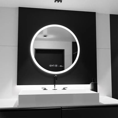 LED Round Mirror 50cm Giulia Sensor MotionGlow Marcello De-fogging System Clock & Thermometer Dimabila Mirrors Marcello Default Title Alessandro Design