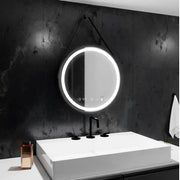 LED Round Mirror, 50cm, Celeste Majeste Noir Eleve MotionGlow Marcello, De-fogging System, Clock & Thermometer, Dimable Mirrors Marcello Default Title Alessandro Design