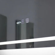 Rectangular LED Mirror 70x90cm EDGE Touch Demister System, Black Frame Mirrors Korman E Default Title Alessandro Design