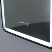 Rectangular LED Mirror 70x90cm EDGE Touch Demister System, Black Frame Mirrors Korman E Default Title Alessandro Design