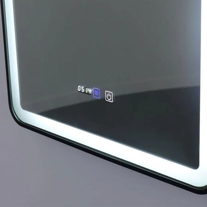 Rectangular LED Mirror 70x90cm EDGE Touch Demister System, Black Frame Mirrors Korman E Default Title Alessandro Design