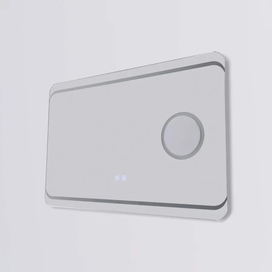Rectangular LED mirror, 80x60cm, Stella Touch, Demisting System Mirrors Korman E Default Title Alessandro Design