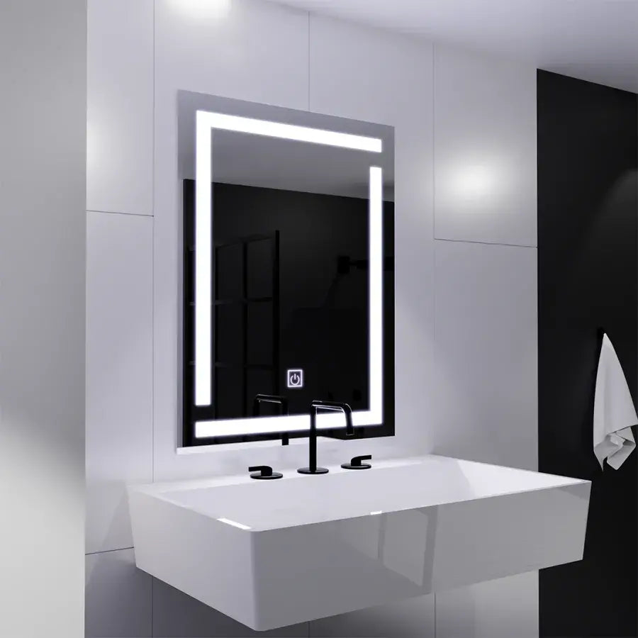 Giga LED Mirror, 60x80cm, 14W, Touch, 6000K Light Korman Mirrors E Default Title Alessandro Design