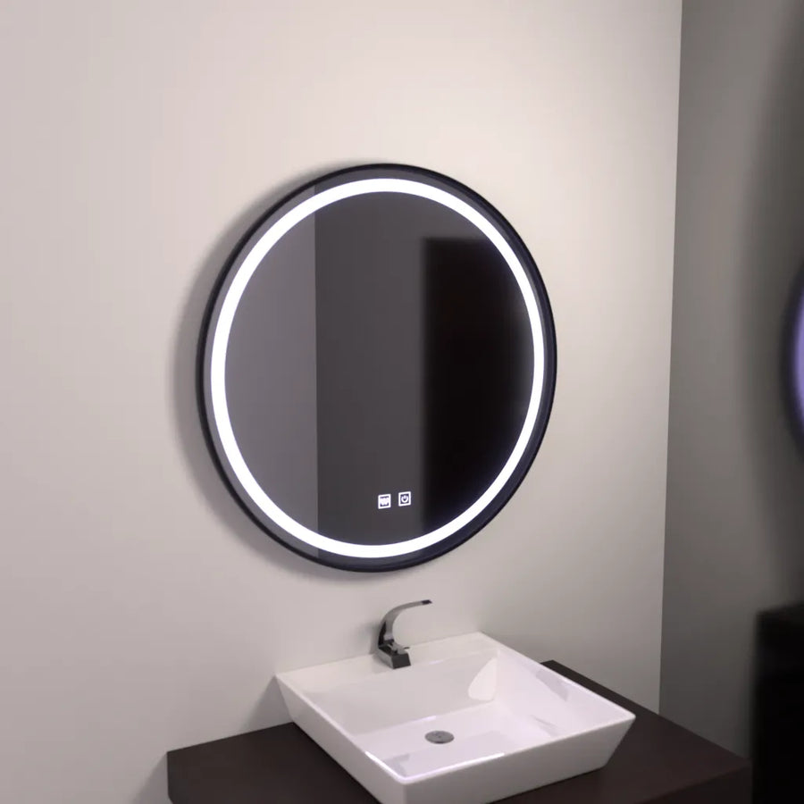 LED Round Mirror 60cm, Lucea Touch, Demist System, Dimmable Bathroom Mirror with LED and Demist Default Title Alessandro Design