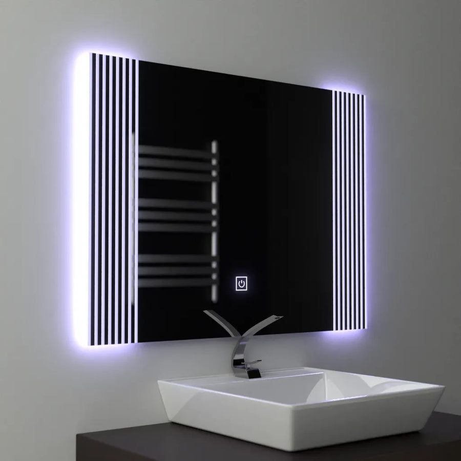 Rectangular LED mirror, 80x60cm, Infinity Frame Basic Touch 1005S-20A Default Title Alessandro Design
