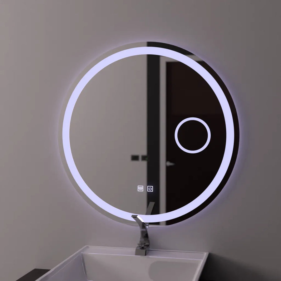 LED Round Mirror 70cm, Touch Luxor, Demister System, Dimmable Bathroom Mirror with LED and Demister Default Title Alessandro Design