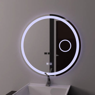 LED Round Mirror 70cm, Luxor Touch, Demister System, Dimmable