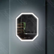 Polygon LED mirror, 60x80cm, Ralya MotionGlow Marcello sensor, De-fogging system, Clock & Thermometer, Dimabila Mirrors Marcello Default Title Alessandro Design