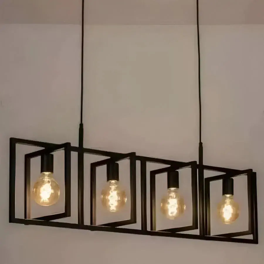 Archer Pendant 4x E27 Black Luster Industrial Default Title Alessandro Design