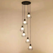 Chandelier Diamond Shape, STRUCTURE, 6x E27, Black, Metal Luster Industrial Default Title Alessandro Design