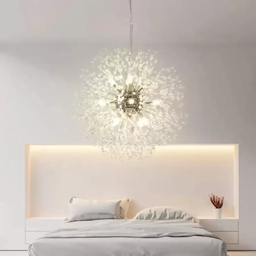 Ricky Crystal Pendant 12x G9 Silver Modern Candelabra Default Title Alessandro Design