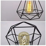 Diamond Shape Chandelier, STRUCTURE, 3xE27, Black, Metal Industrial Chandeliers Default Title Alessandro Design