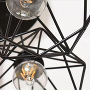 Diamond Shape Chandelier, STRUCTURE, 3xE27, Black, Metal Industrial Chandeliers Default Title Alessandro Design