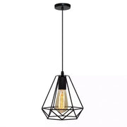 Diamond Shape Chandelier, STRUCTURE, 1xE27, Black, Metal Industrial Chandeliers Default Title Alessandro Design