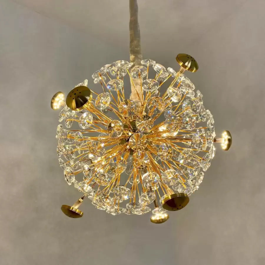 Crystal Arthur 99W Golden LED Pendant Modern Candelabra Default Title Alessandro Design