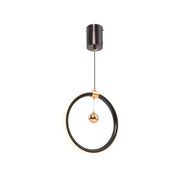 HAL 24W LED pendant, Cold/Warm/Neutral light, Glossy Black Gold, Adjustable Height Modern Chandeliers Default Title Alessandro Design