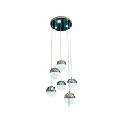 Suspended LED chandelier with remote control JEREMIAS 63W, 6 Elements, Cold/Warm/Neutral light, Dimmable, Silver, Height Adjustable Modern Chandeliers Default Title Alessandro Design