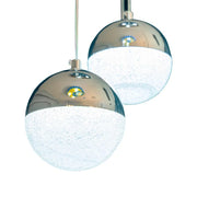 Suspended LED chandelier with remote control JEREMIAS 63W, 6 Elements, Cold/Warm/Neutral light, Dimmable, Silver, Height Adjustable Modern Chandeliers Default Title Alessandro Design