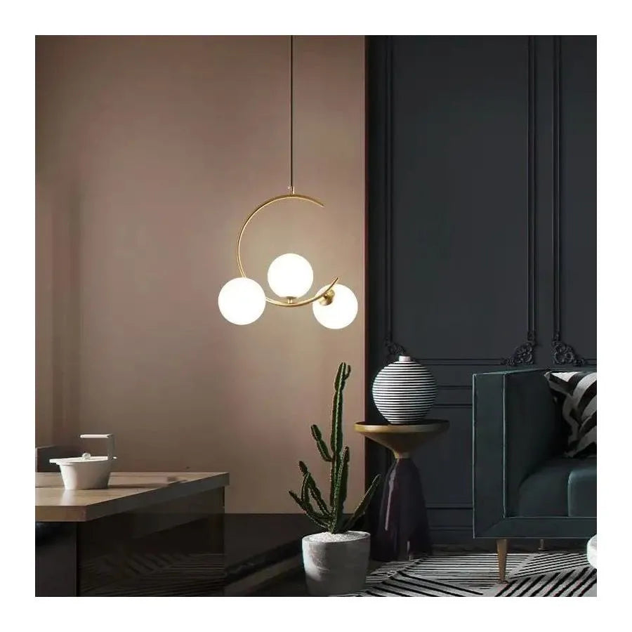 LOFT Atrium Chandelier, 3x E27, White Gold, Metal, Adjustable Height Modern Chandeliers Default Title Alessandro Design