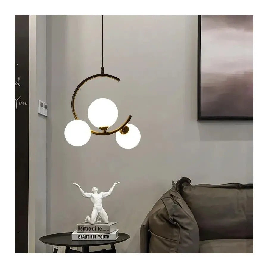 LOFT Atrium Chandelier, 3x E27, White Gold, Metal, Adjustable Height Modern Chandeliers Default Title Alessandro Design