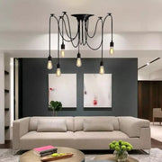 Spider Pendant 6XE27, Black, Metal Classic Chandeliers Default Title Alessandro Design