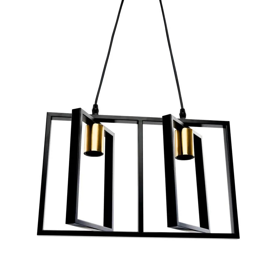 Patrisi Pendant 2x E27 Black Luster Industrial Default Title Alessandro Design