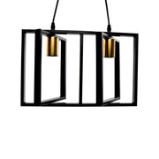 Patrisi Pendant 2x E27 Black Luster Industrial Default Title Alessandro Design