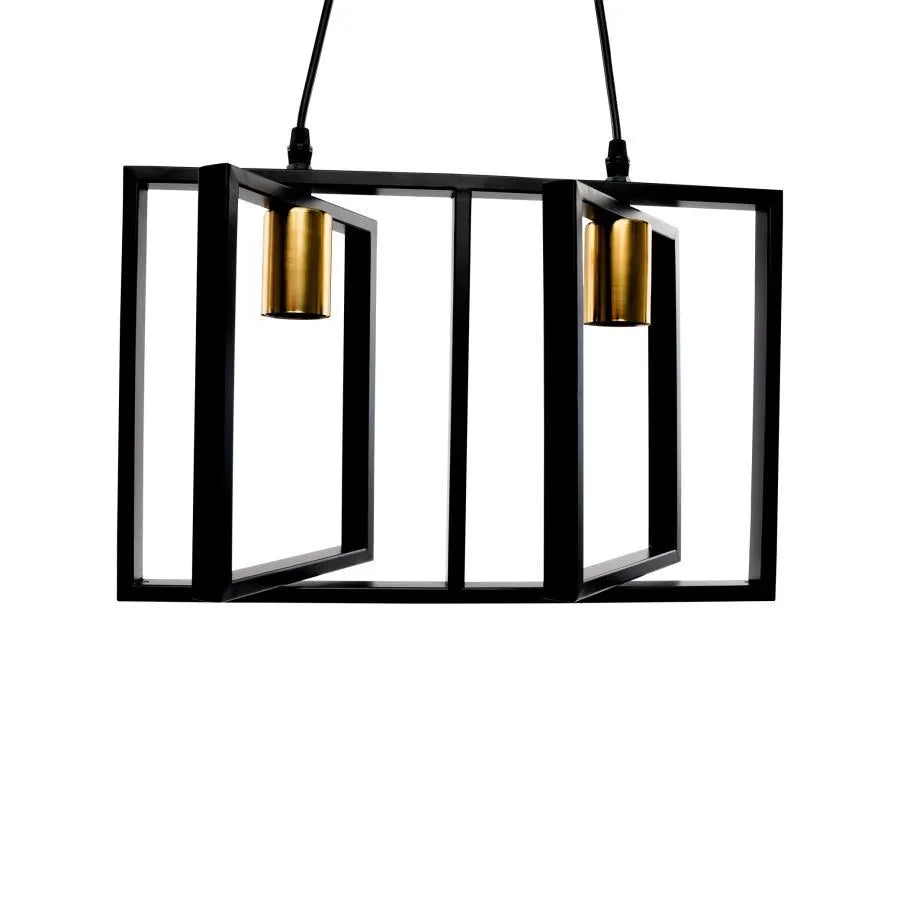 Patrisi Pendant 2x E27 Black Luster Industrial Default Title Alessandro Design