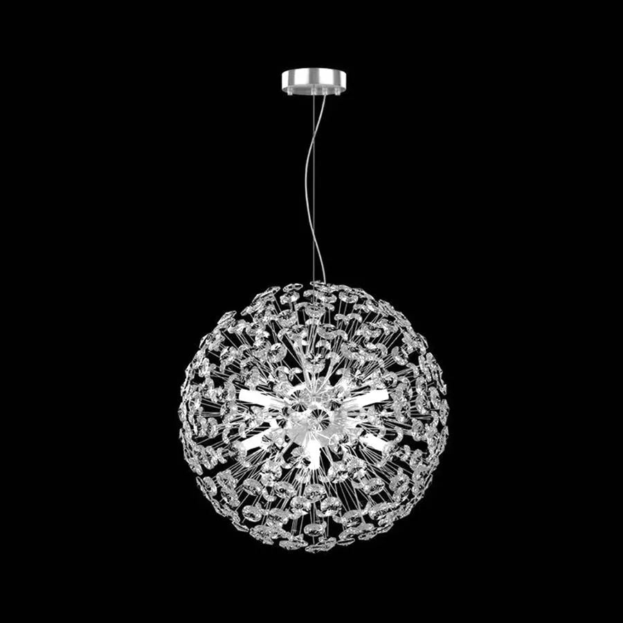 MINUET Crystal Chandelier 8x G9, Diameter 40cm, Shiny Chrome, Adjustable Height Modern Chandeliers Default Title Alessandro Design