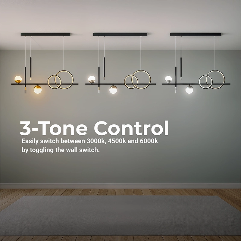 Suspended LED chandelier with remote control DAMARA 44W, Cold/Warm/Neutral light, Dimmable, Black, Height Adjustable LED Chandeliers with Remote Control Default Title Alessandro Design