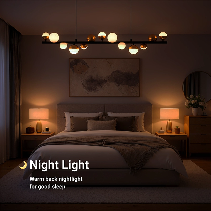 Aurion 29W Acrylic LED Hanging Chandelier with Remote Control, Dimmable, Black Gold, Metal and Acrylic LED Chandeliers with Remote Control Default Title Alessandro Design