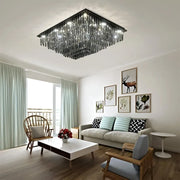 Crystal Chandelier, Brady, 14xE14, Rectangular, Gray Crystal Chandeliers Default Title Alessandro Design