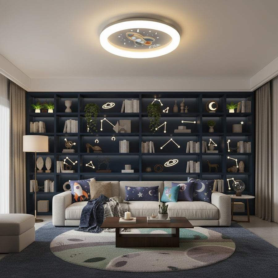 LED Chandelier ROCKET 49W, Diameter 49cm, Cold/Warm/Neutral light, White Blue Children's Chandeliers Default Title Alessandro Design