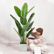 Bird of Paradise Artificial Plant (Strelitzia Nicolai), 16 Leaves, without Pot, 180cm Green Artificial Indoor Plants Default Title Alessandro Design