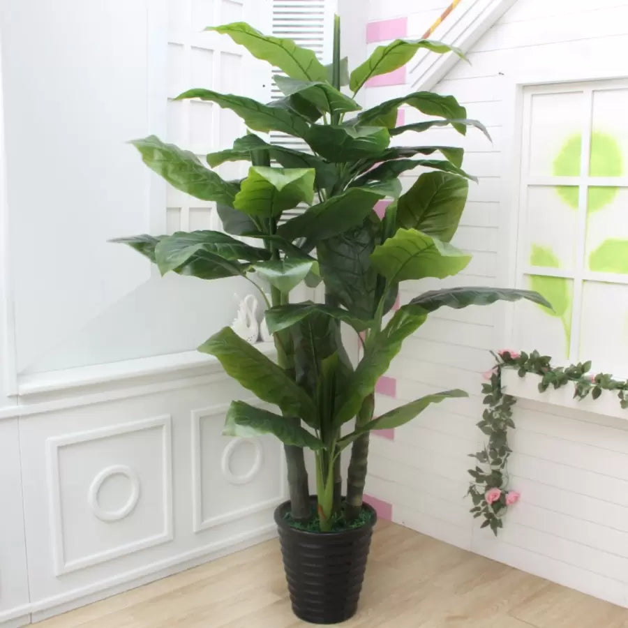 Japanese Banana Artificial Plant, 4 Branches, without Pot 180cm Green Default Title Alessandro Design