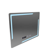 Rectangular LED mirror, 80x60cm, Rayonnement MotionGlow Marcello, Demister System, Clock & Thermometer, Dimmable