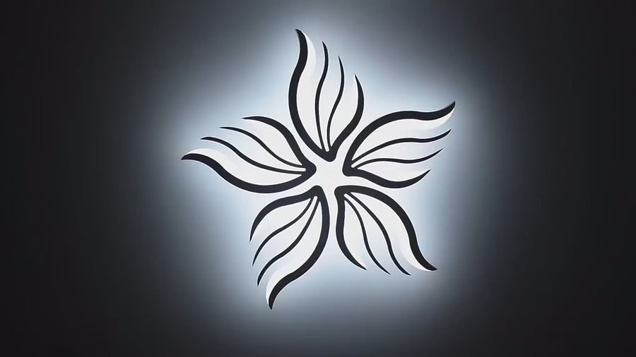 LED chandelier with remote control SAKURA 62W, 5 Petals, Cold/Warm/Neutral light, Dimmable, White