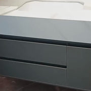 SANTORINI Bathroom Furniture Set, Sink Cabinet + Mirror Cabinet 80cm, 2 Pieces, Gray and White