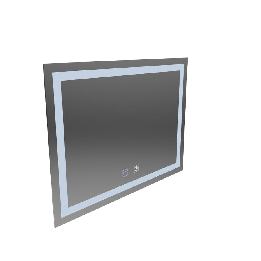 Rectangular LED mirror, 80x60cm, RADIANTE Touch, Demister System, Dimmable