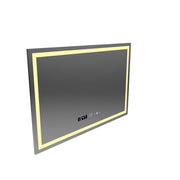Rectangular LED mirror 120x80cm Vérité MotionGlow Marcello, Demister System, Clock & Thermometer, Dimmable