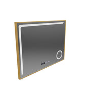 LED Mirror Sensor MotionGlow Rosalia 80x60 cm Warm/Cold/Neutral Light Dimmable Demister System Thermometer Clock Marcello Funghi Collection