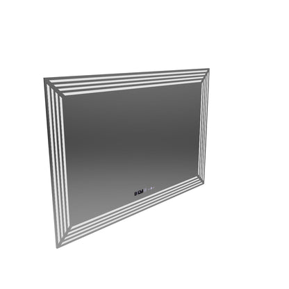 Rectangular LED mirror, 110x65cm, Venezia MotionGlow Marcello sensor, De-fogging system, Clock & Thermometer, Dimabila