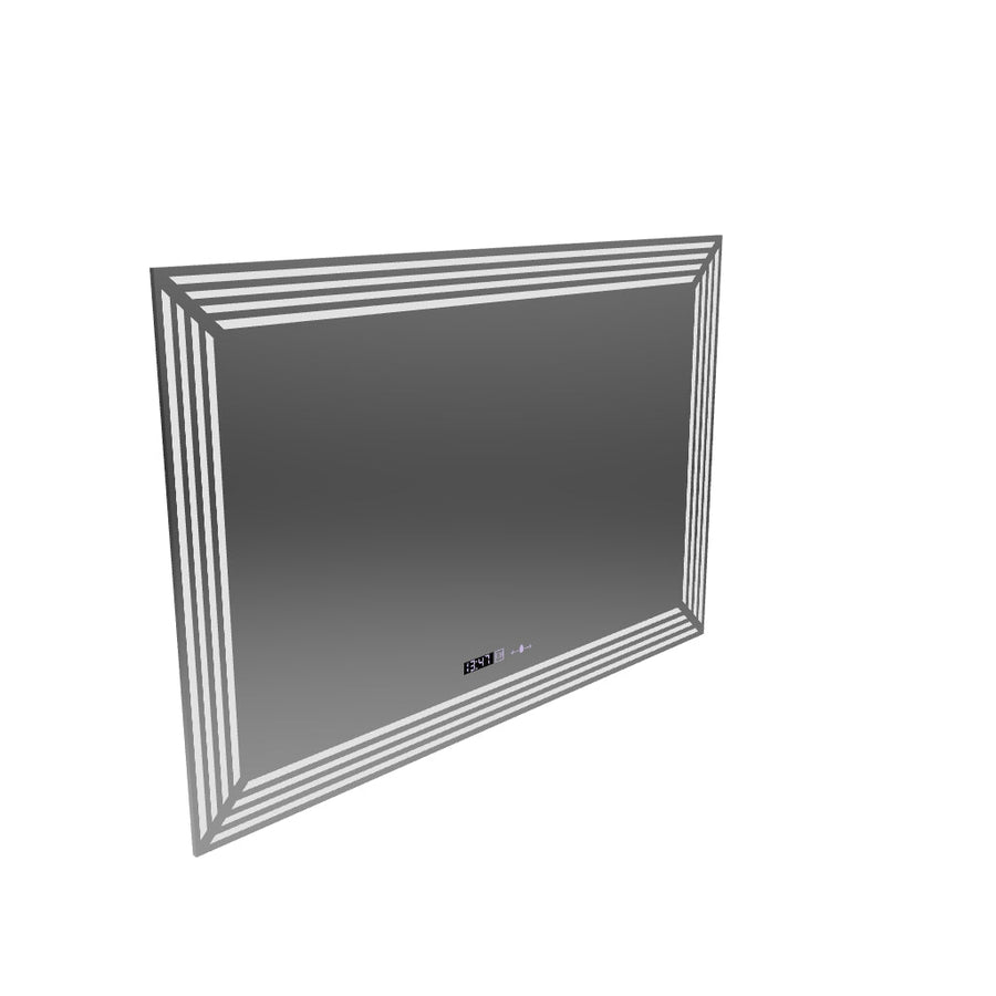 Rectangular LED mirror, 110x65cm, Venezia MotionGlow Marcello sensor, De-fogging system, Clock & Thermometer, Dimabila